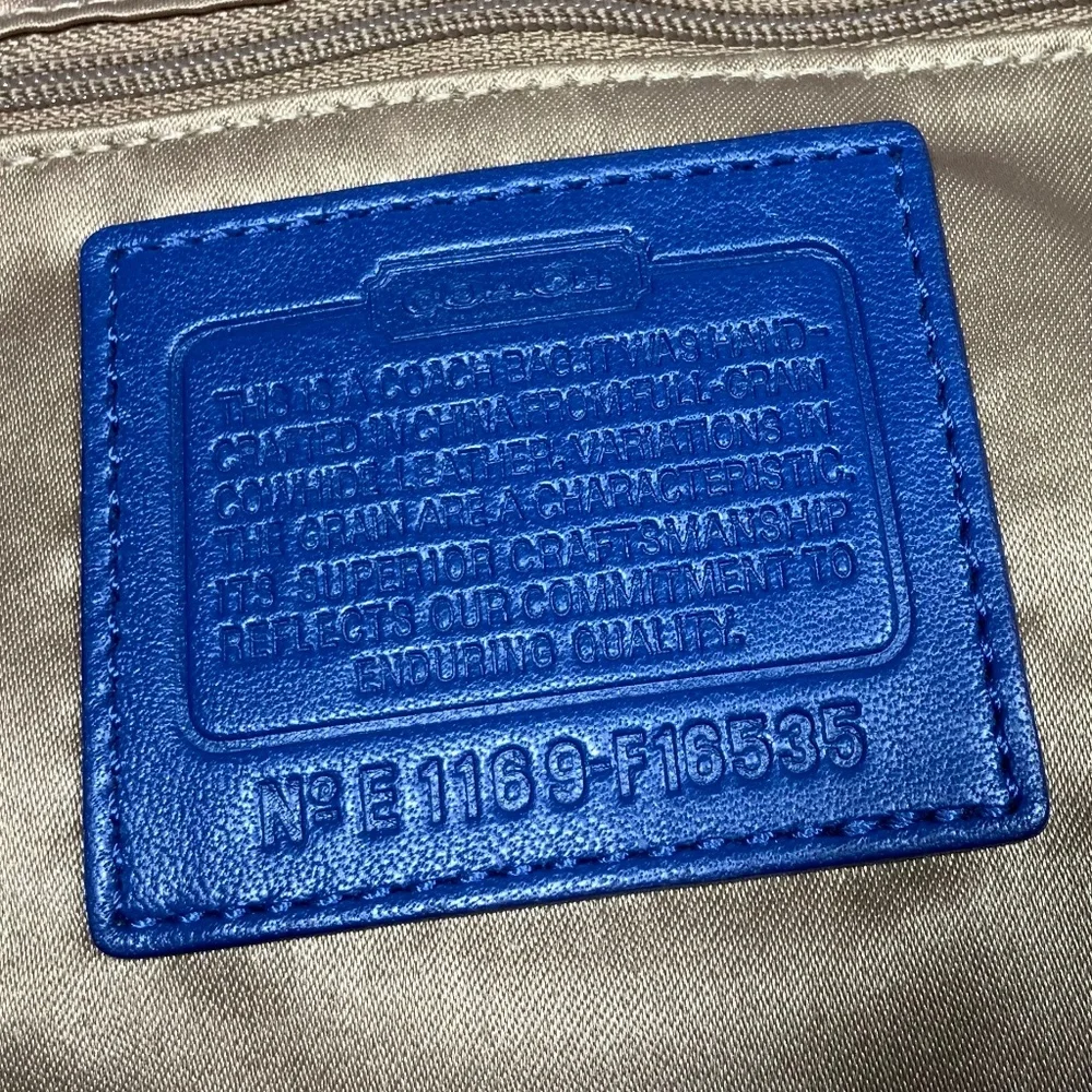 Coach Penelope Blue Leather Hobo Shoulder Bag - F16535